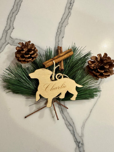 Personalize Christmas Ornament Hanger "Dog"