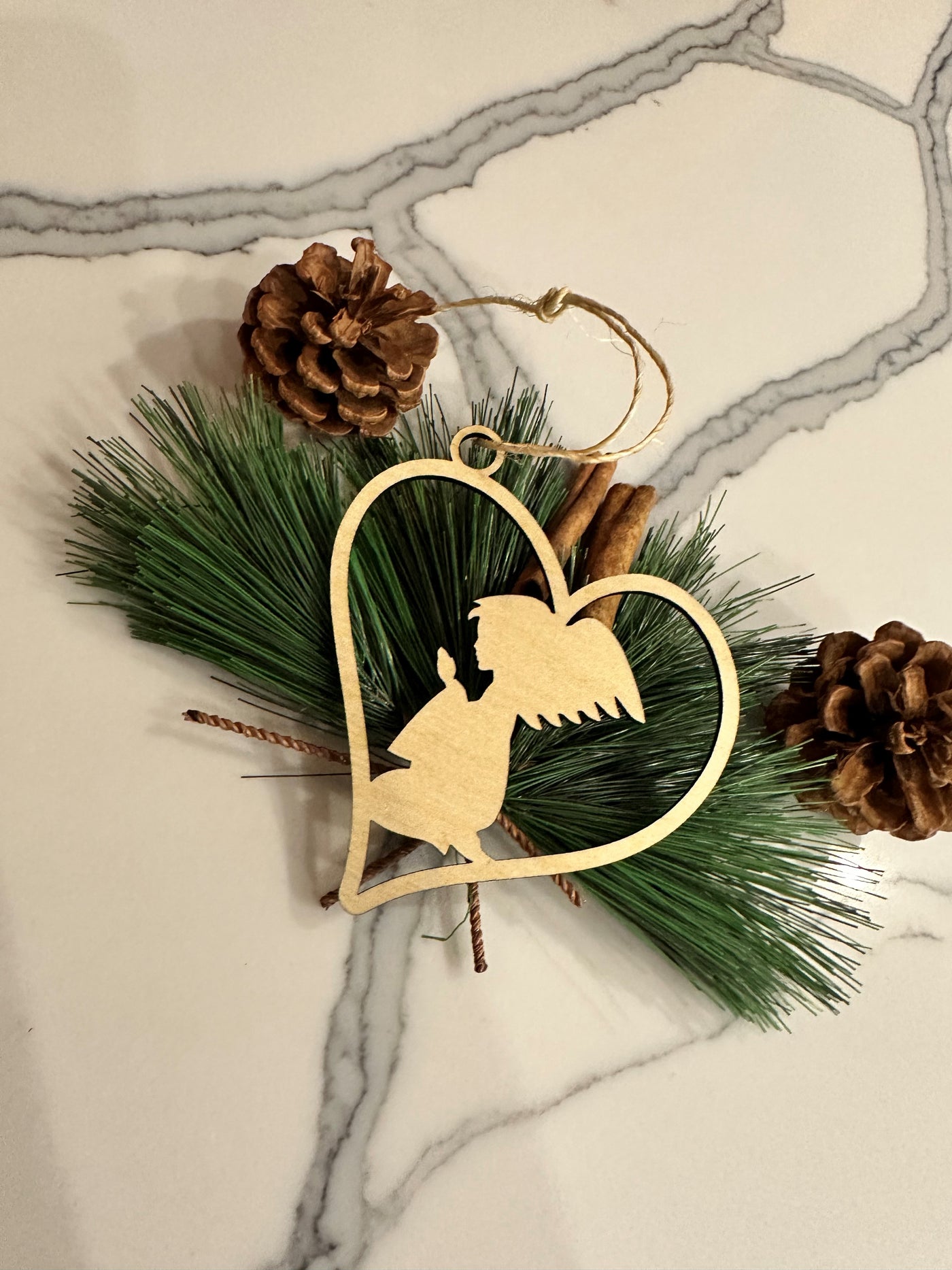 Christmas Ornament Hanger "Angelheart" - Set of 2