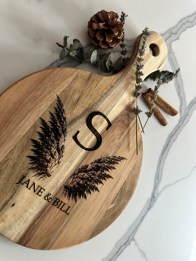 Personalized Wooden Charcuterie Serving Board: Custom Wedding, Housewarming, or Realtor Gift