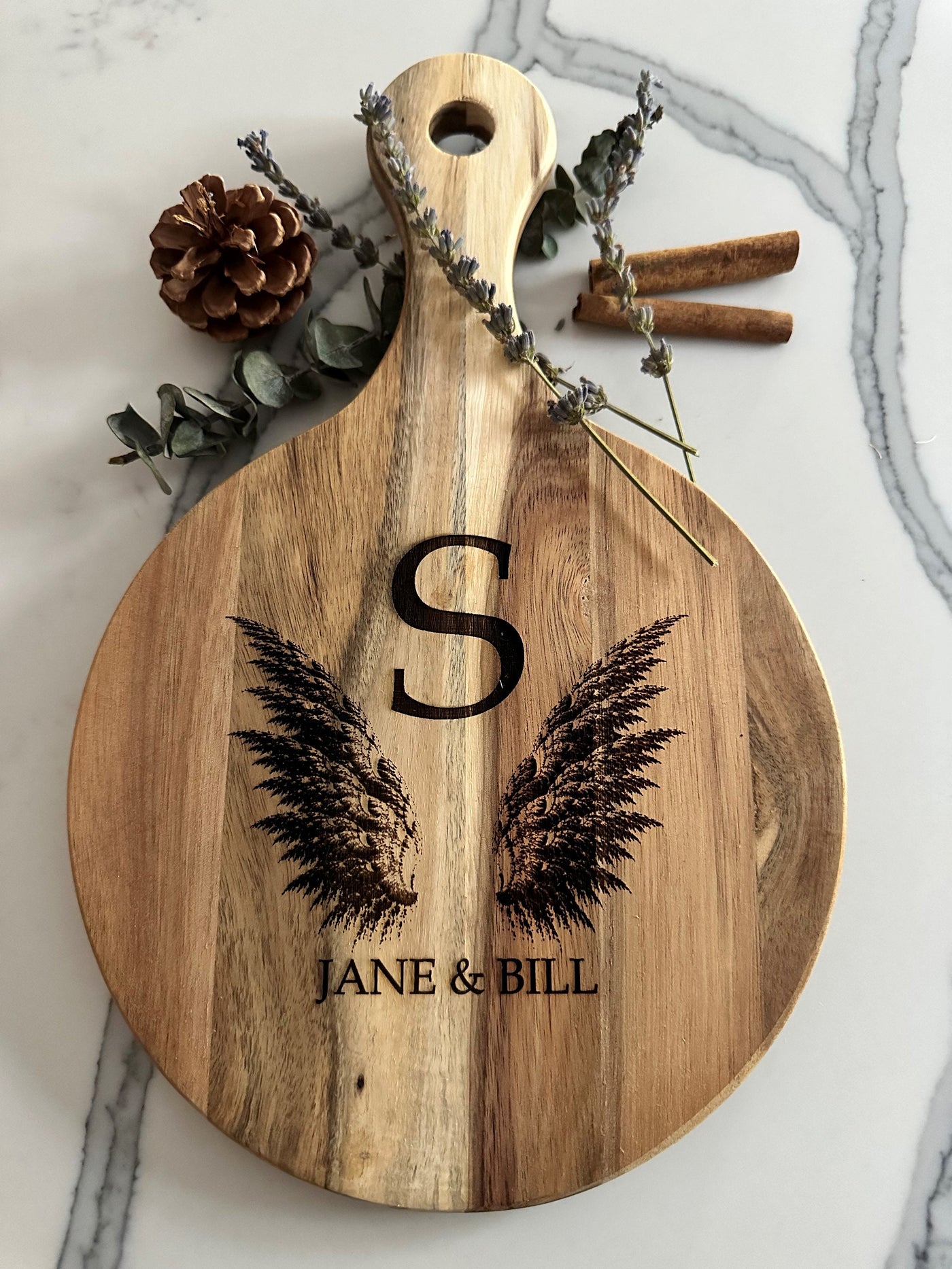 Personalized Wooden Charcuterie Serving Board: Custom Wedding, Housewarming, or Realtor Gift