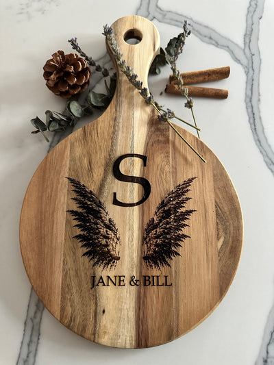 Personalized Wooden Charcuterie Serving Board: Custom Wedding, Housewarming, or Realtor Gift