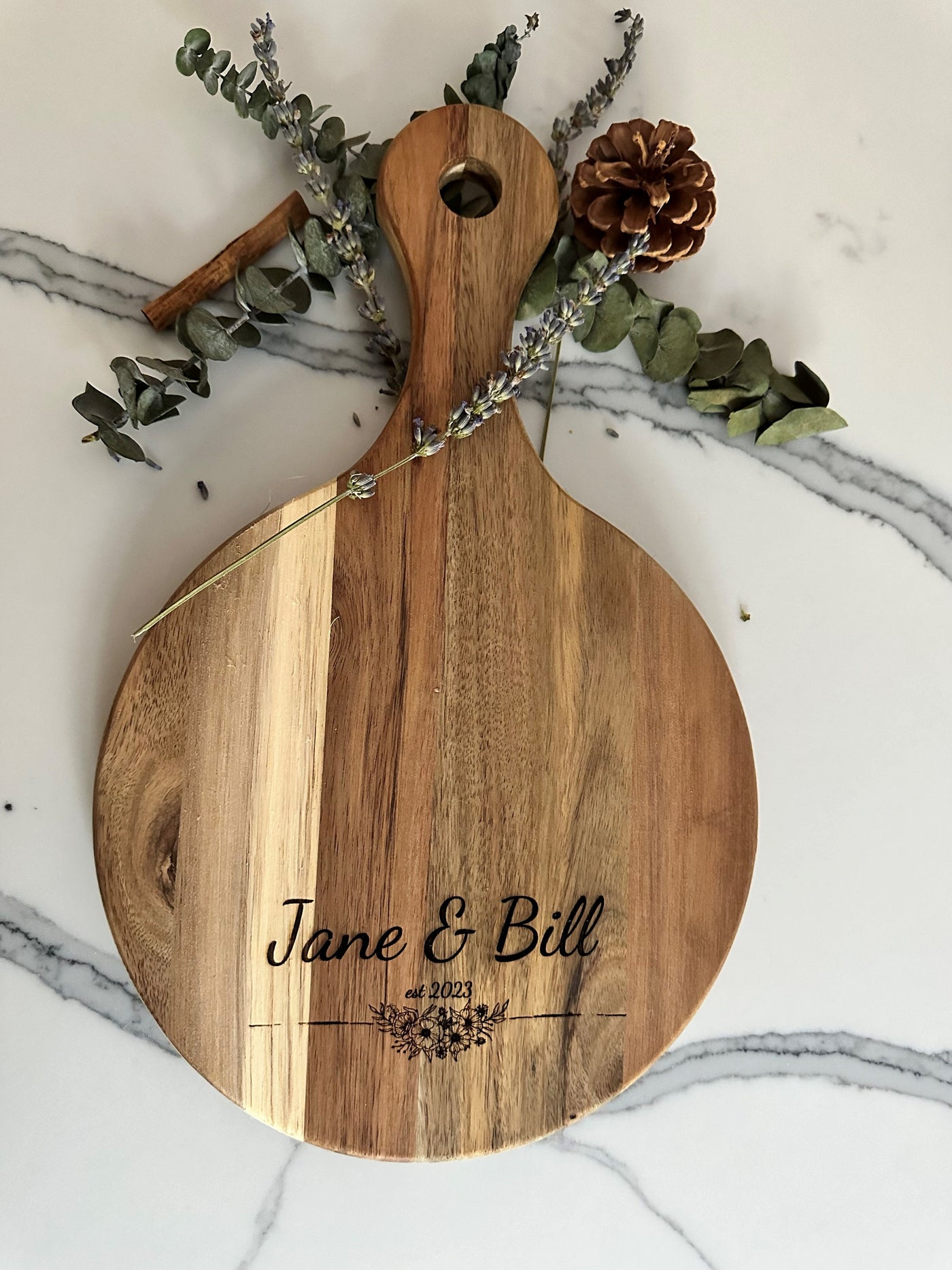 Personalized Wooden Charcuterie Serving Board: Custom Wedding, Housewarming, or Realtor Gift