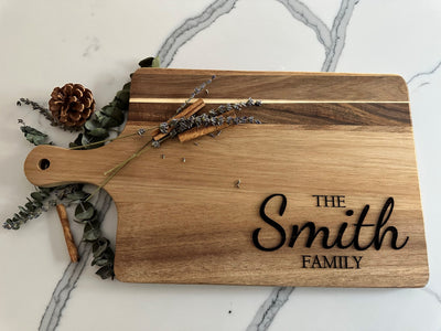 Personalized Wooden Charcuterie & Bread Board: Custom Engraved Serving Platter for Weddings and Housewarming