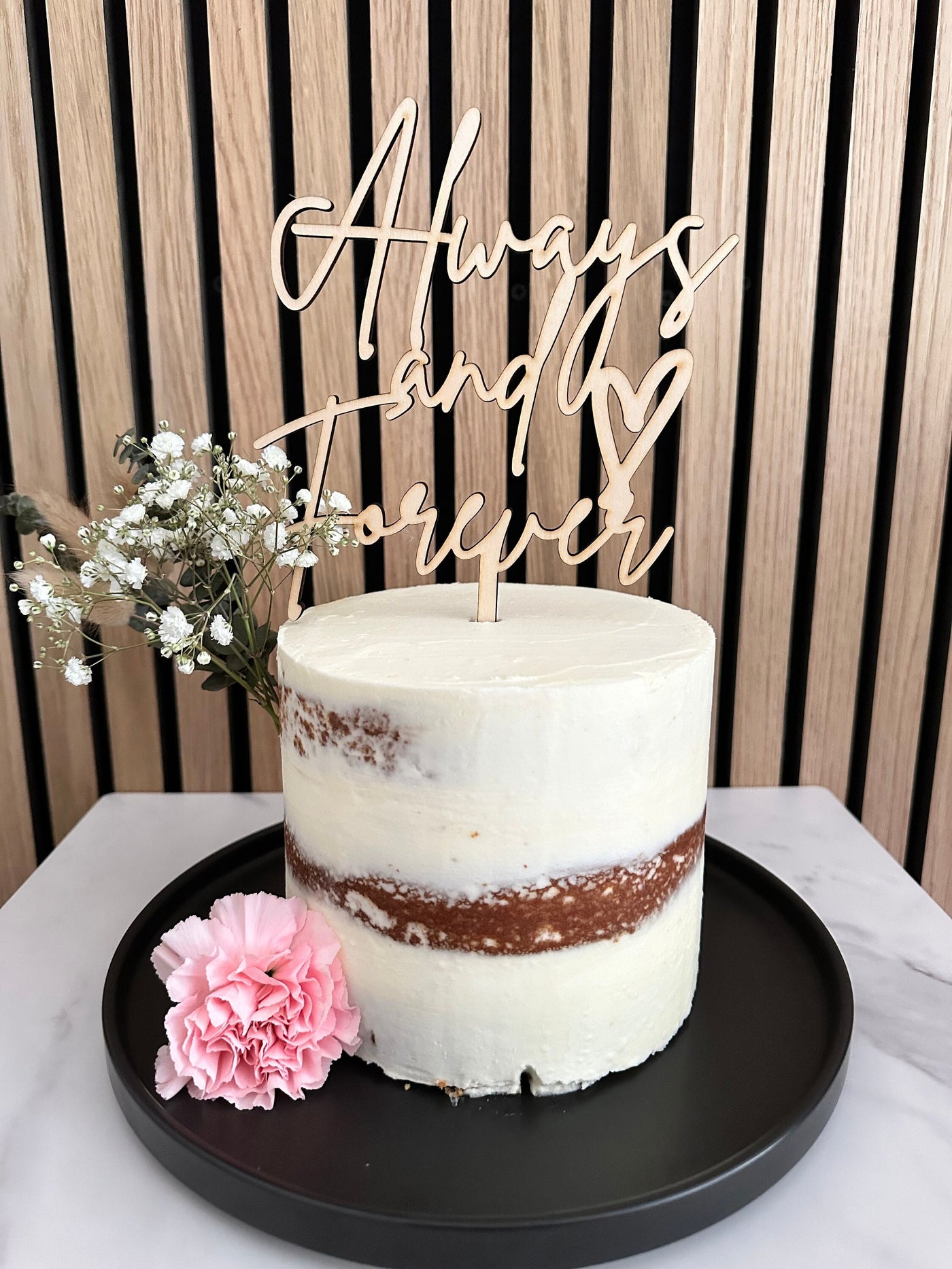 Wood Cake Topper Always and forever