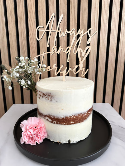 Wood Cake Topper Always and forever