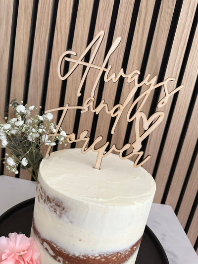 Wood Cake Topper Always and forever