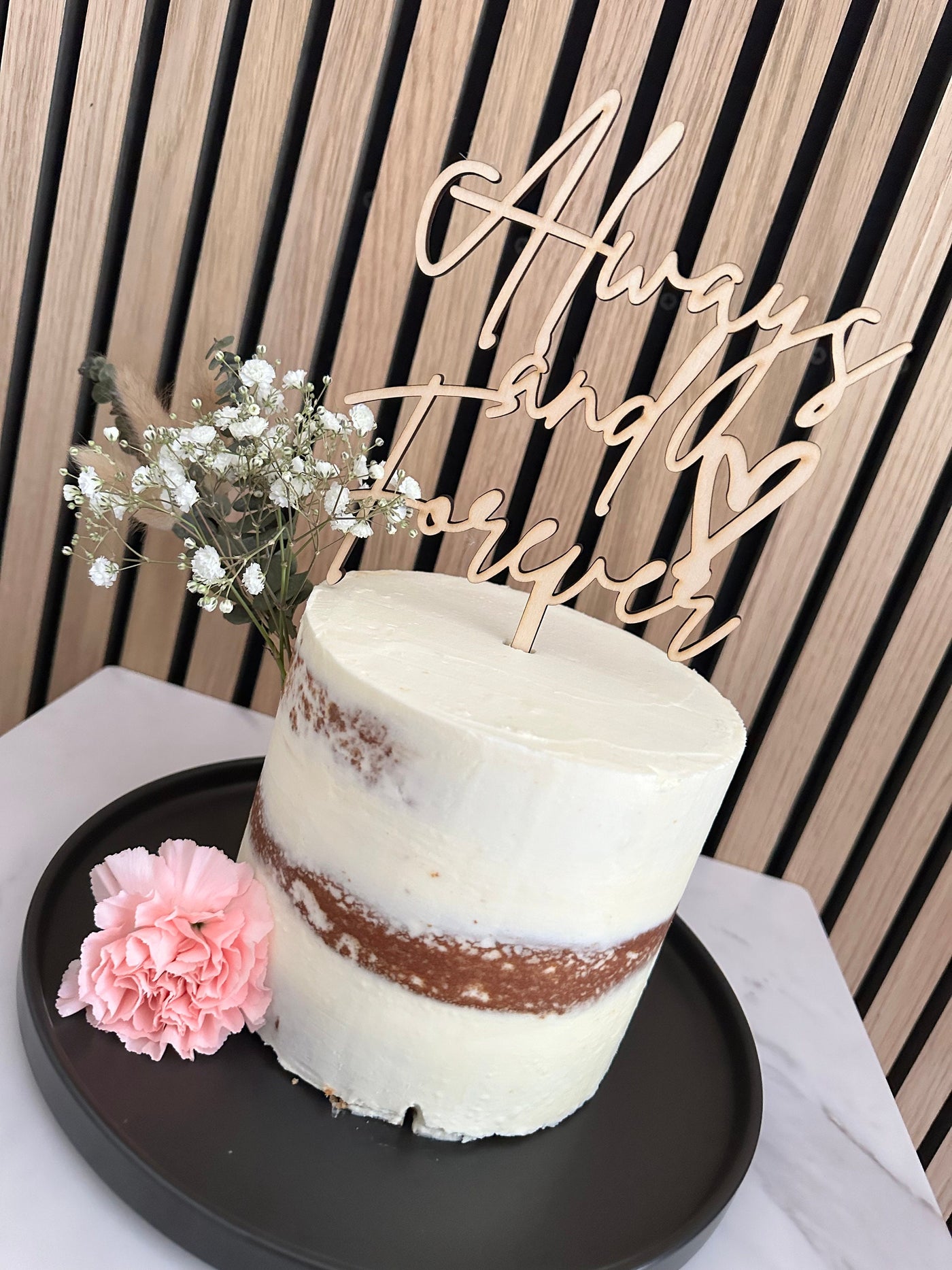 Wood Cake Topper Always and forever