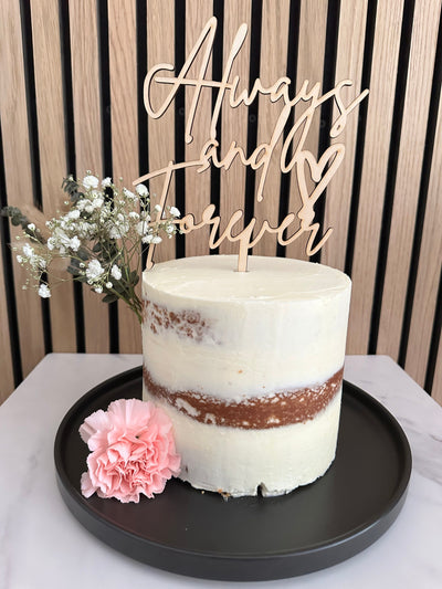 Wood Cake Topper Always and forever