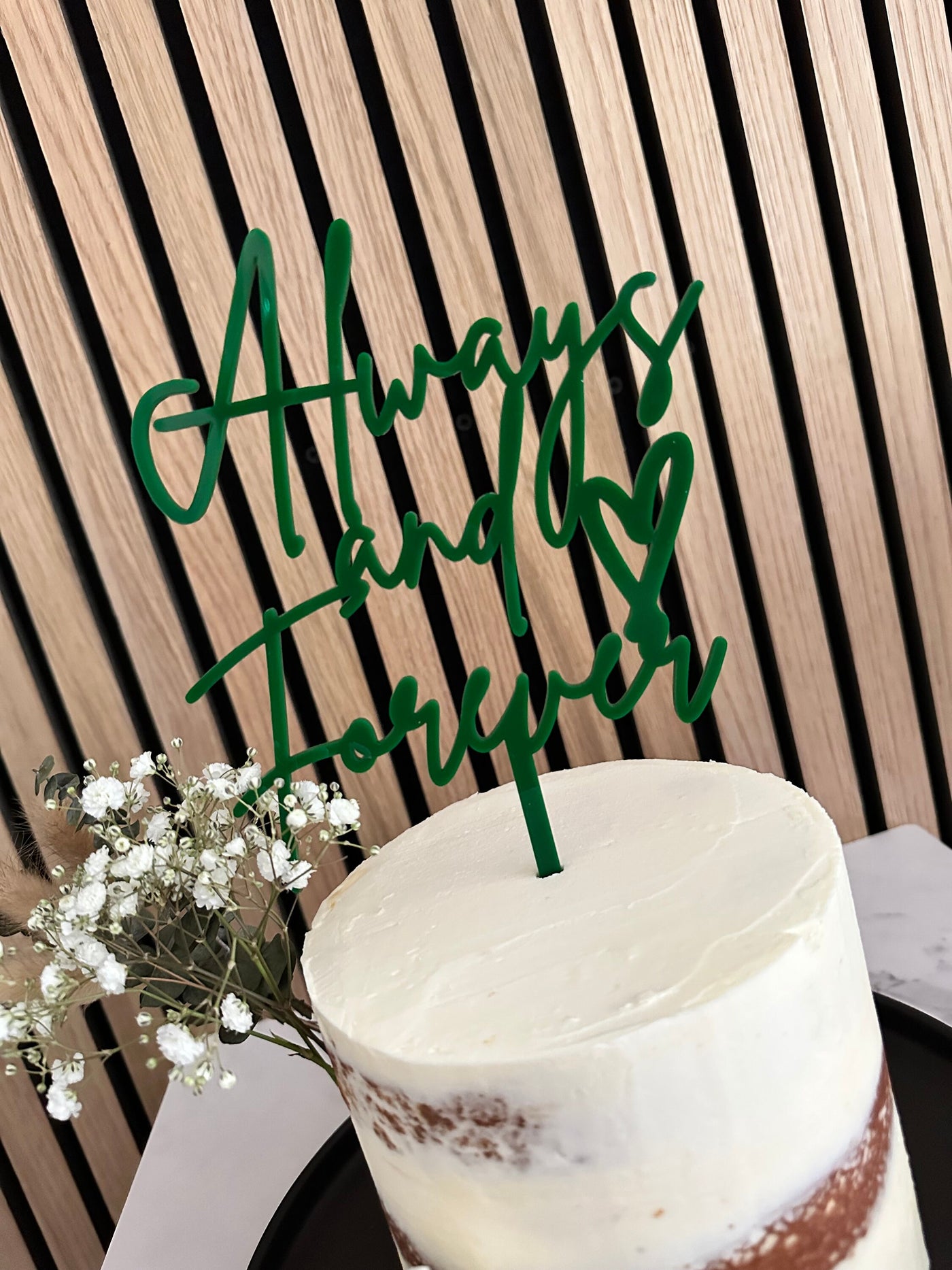 Acrylic Cake Topper Always and Forever