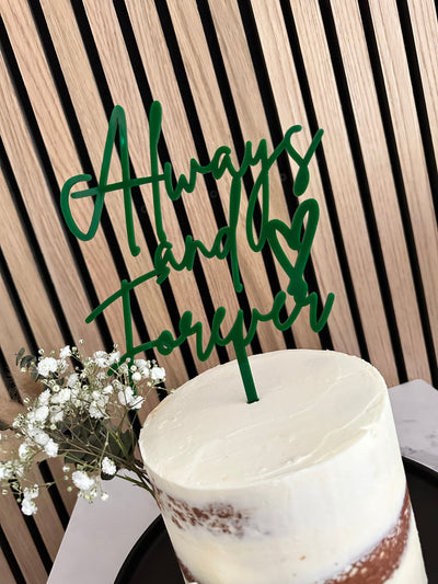 Acrylic Cake Topper Always and Forever