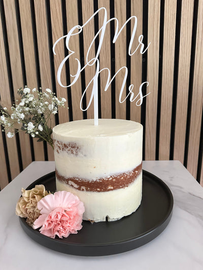 Acrylic Cake Topper Mr. & Mrs.