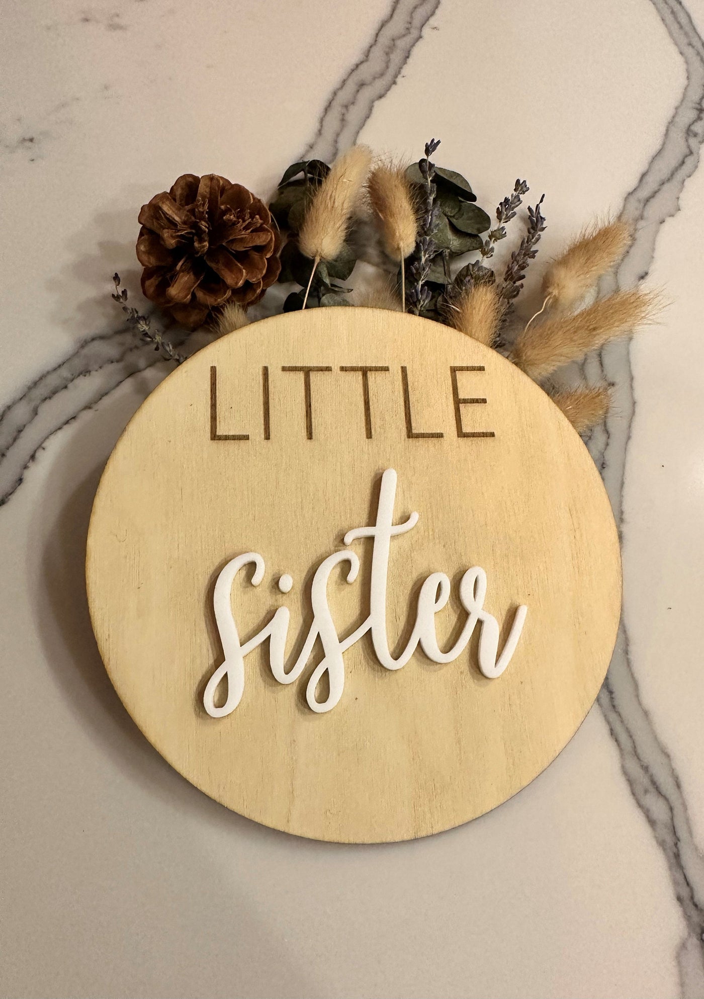 Little Sibling Photo Prop Sign, Baby Announcement, Sibling Announcement