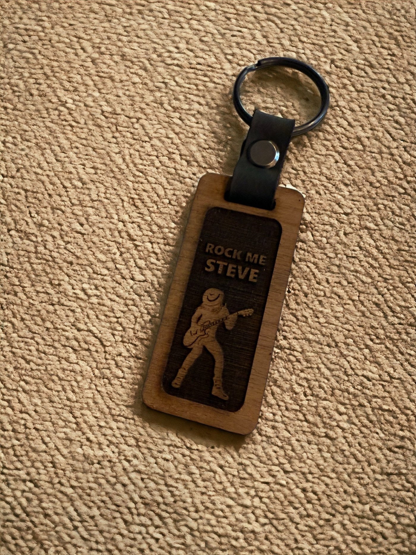Personalized Wooden Keychain: Engraved Gift for Home, Car, Office - Birthday, Anniversary, Bridal, Realtor