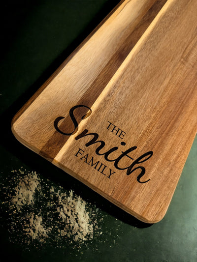 Personalized Charcuterie Board: Custom Engraved Wooden Serving Platter for Weddings, Housewarming & Realtors