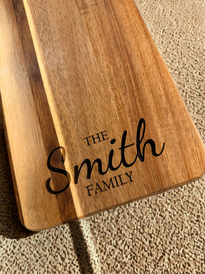 Personalized Charcuterie Board: Custom Engraved Wooden Serving Platter for Weddings, Housewarming & Realtors