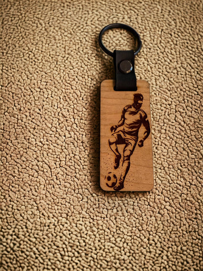 Wooden Keychain: Engraved Gift for Home, Car, Office, Birthday, Anniversary, Sports & More
