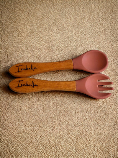 Baby Cutlery Set, Toddler Gifts, Utensil, Silicone Baby Spoon and Fork Set, Baby Shower Gift, Toddler Spoon and Fork, New Parents Gift