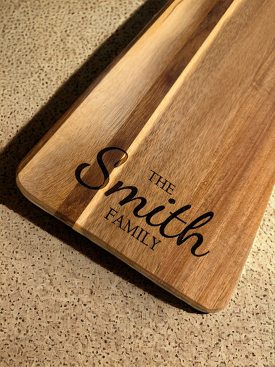 Personalized Charcuterie Board: Custom Engraved Wooden Serving Platter for Weddings, Housewarming & Realtors