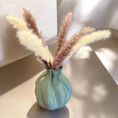 Unique 3D Printed Evergreen Bag Vase - Eco-Friendly Home Decor for Interior Design Enthusiasts