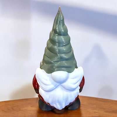 3D Printed Festive Gnome Figurine - Holiday Decor, Christmas Gift, Whimsical Home Accent