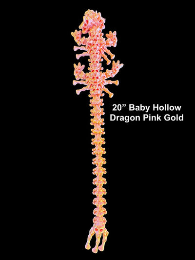 3D Printed Articulated Baby Hollow Dragon Figurine - Fantasy Toy, Collector's Decor, Desk, Sensory Toy, Birthday Gift