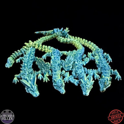 3D Printed Fantasy Articulated Unicorn & Gingerbread Dragon Figurine - Collectible Toy, Desk and Bookshelf Decor, Sensory Toy, Toddler Room