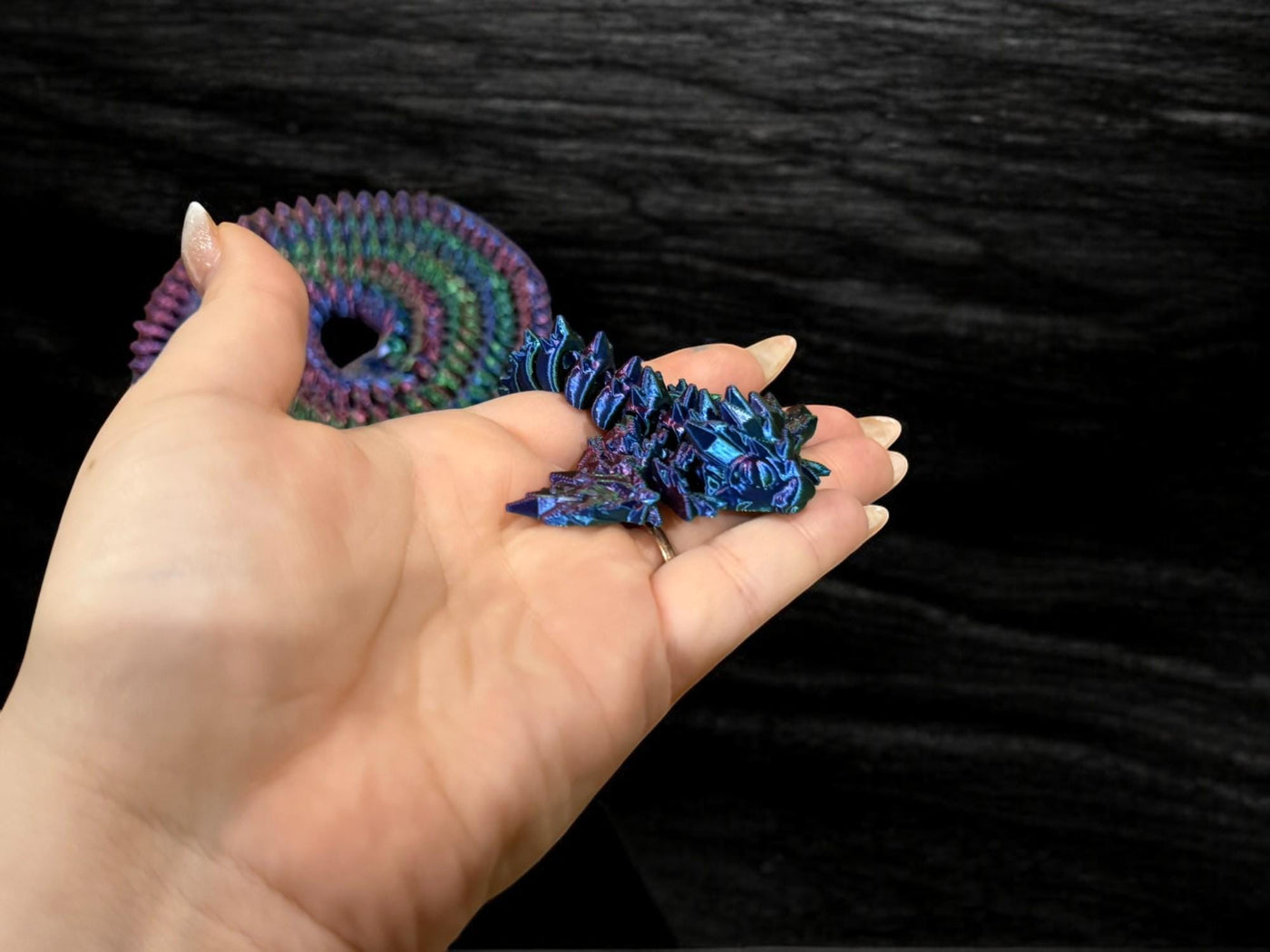 5'3 3D Printed Crystal Dragon, Articulated Dragon Figurine, Toddler Room Decor, Dragon Toy Handmade Children's Toys, Bookshelf Decor, XXL