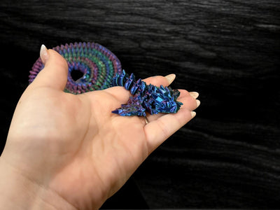 5'3 3D Printed Crystal Dragon, Articulated Dragon Figurine, Toddler Room Decor, Dragon Toy Handmade Children's Toys, Bookshelf Decor, XXL