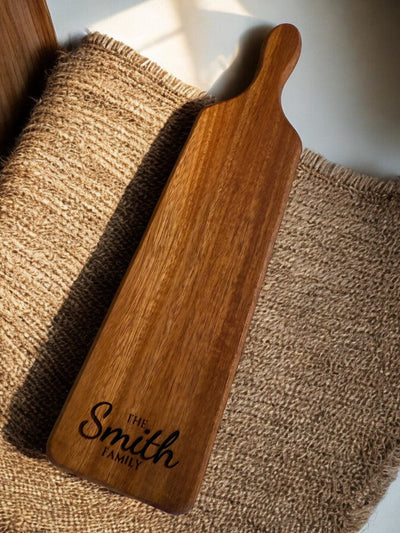 Personalized Charcuterie Board: Customized Wooden Serving Platter for Weddings, Housewarming & Realtors