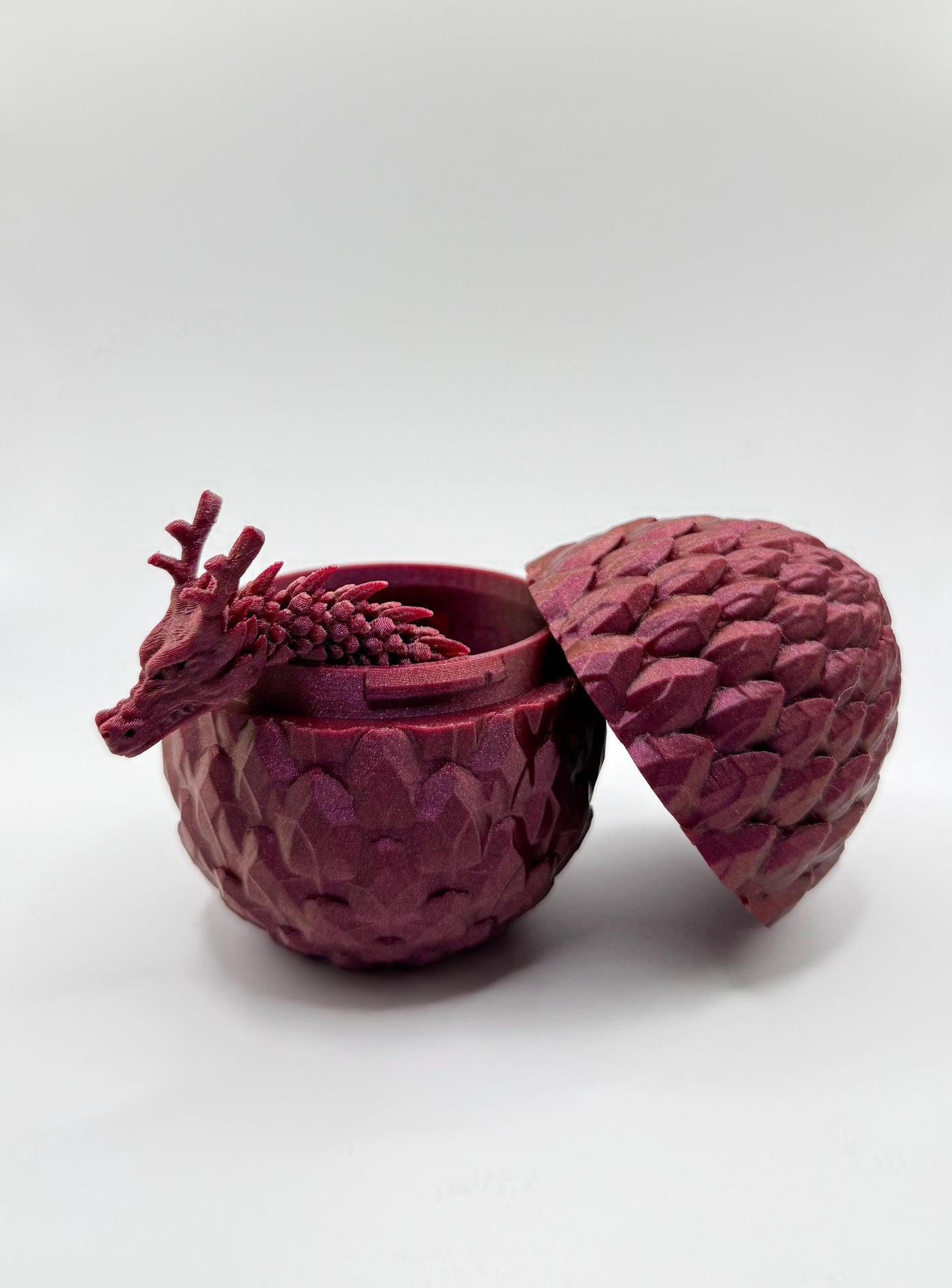 3D Printed Articulated Dragon with the "NEW" Egg: Fantasy Figurine, Collectible Toy Bookshelf and Desk Decor, Toddler Room Decor Easter Gift