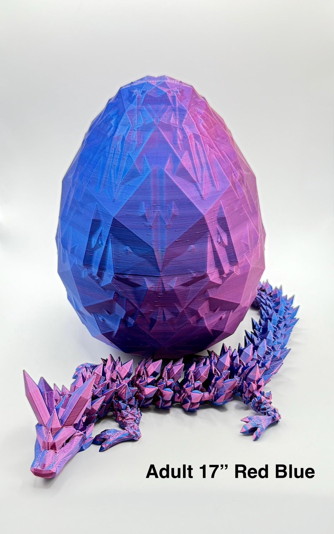 3D Printed Crystal Dragon, Articulated Dragon Figurine, Dragon Toy Handmade Children's Toys, Bookshelf Decor, Dragon Egg, Toddler Room Decor
