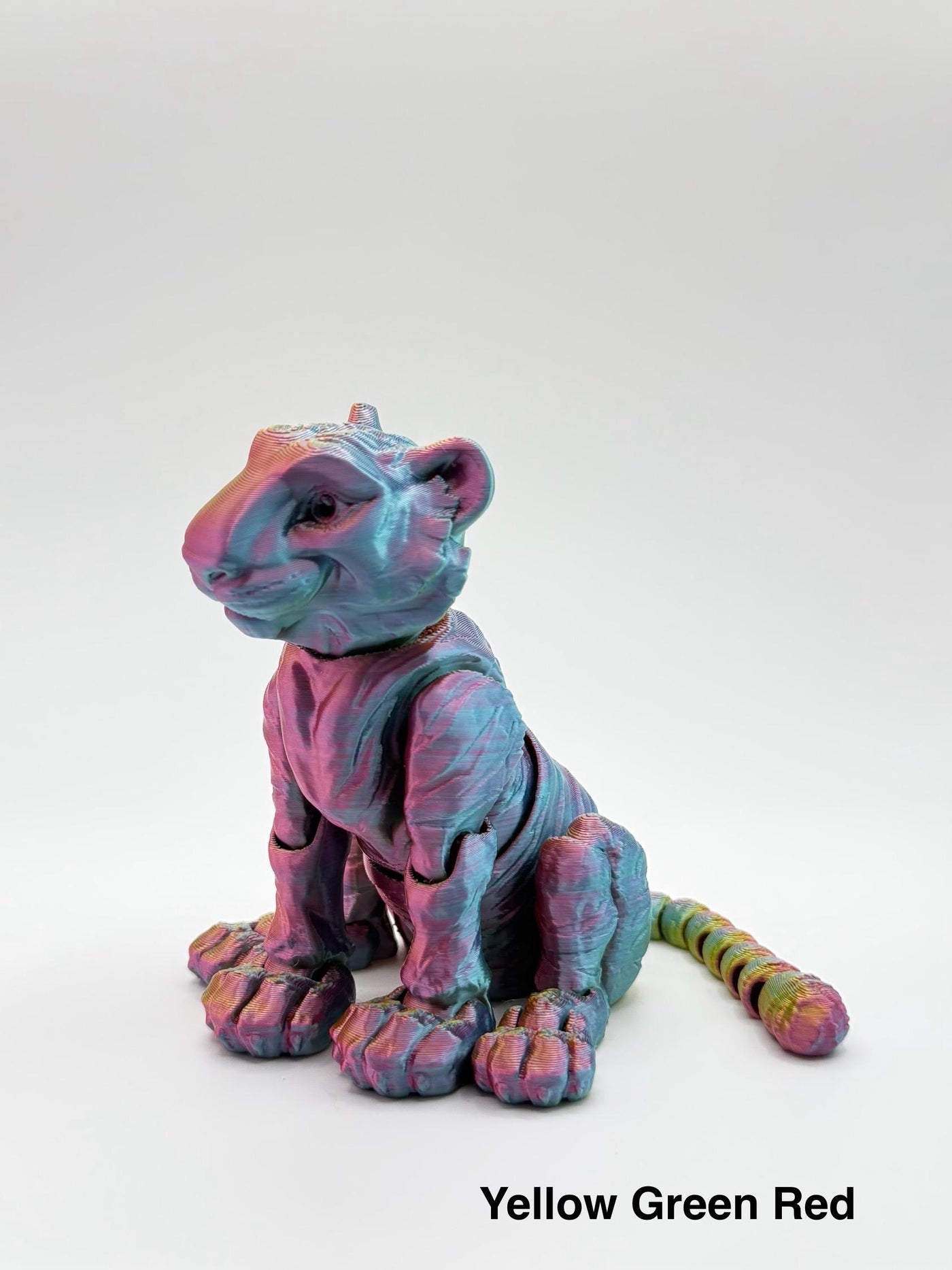 3D Printed Articulated Tiger: Sensory Fidget ToyFantasy Collectible Toddler Room Decor Birthday Gift, Bookshelf and Desk Decor Easter Gift