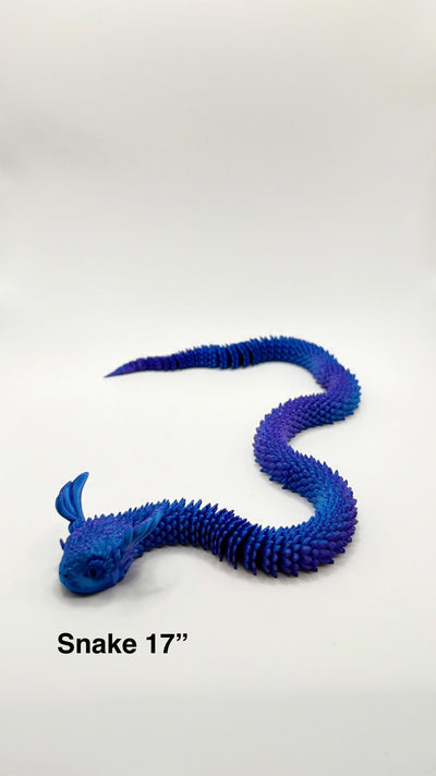 3D Printed Articulated Snake with Egg: Unique Sensory Toy, Bookshelf and Desk Decor, Birthday Gift, Toddlers Room Decor, Easter