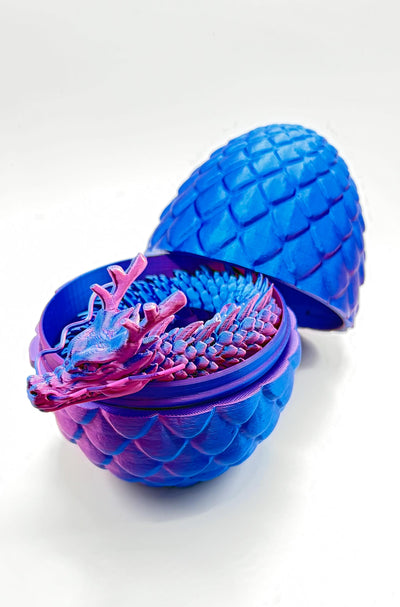 16" 3D Printed Dragon, Dragon Egg, Articulated Dragon Figurine, Toddler Room Decor, Dragon Toy Handmade Children Toys, Bookshelf Decor