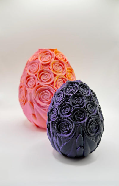 3D Printed Articulated Rose Dragon and Egg: Fantasy Figurine, Collectible & Sensory Toy, Bookshelf and Desk Decor, Toddler Room Decor