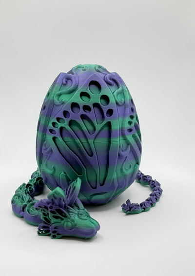 3D Printed Articulated Butterfly Dragon & Egg: Fantasy Collectible, Sensory Toy Gift, Bookshelf and Desk Decor, Toddler Room Decor, Birthday