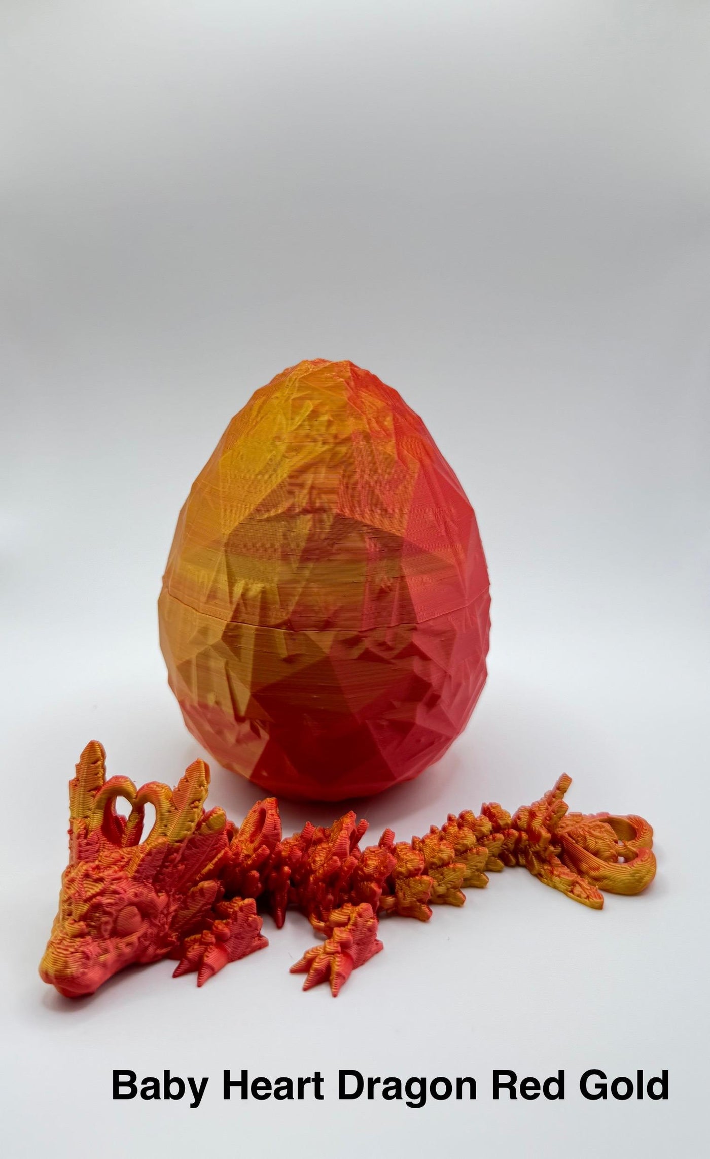 3D Printed Articulated Baby Dragon with Egg: Fantasy Toy, Collectible Decor, Unique Gift. Toddler Room Decor, Bookshelf and Desk Decor