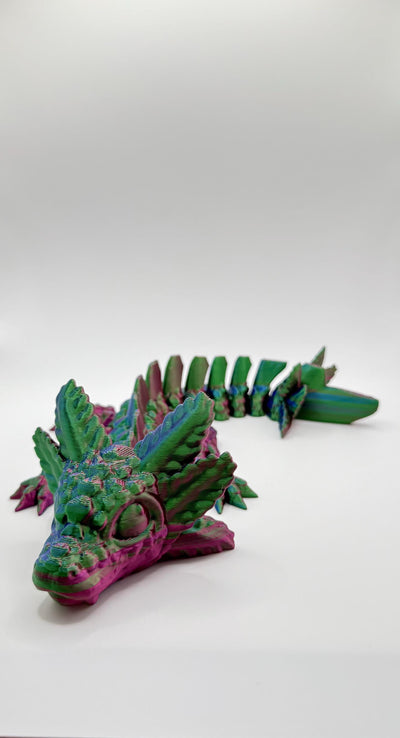 3D Printed Fantasy Axolotl Dragon: Articulated Figurine for Collectors, Kids & Home Decor, Bookshelf Decor, Toddler Room Decor Sensory Toy