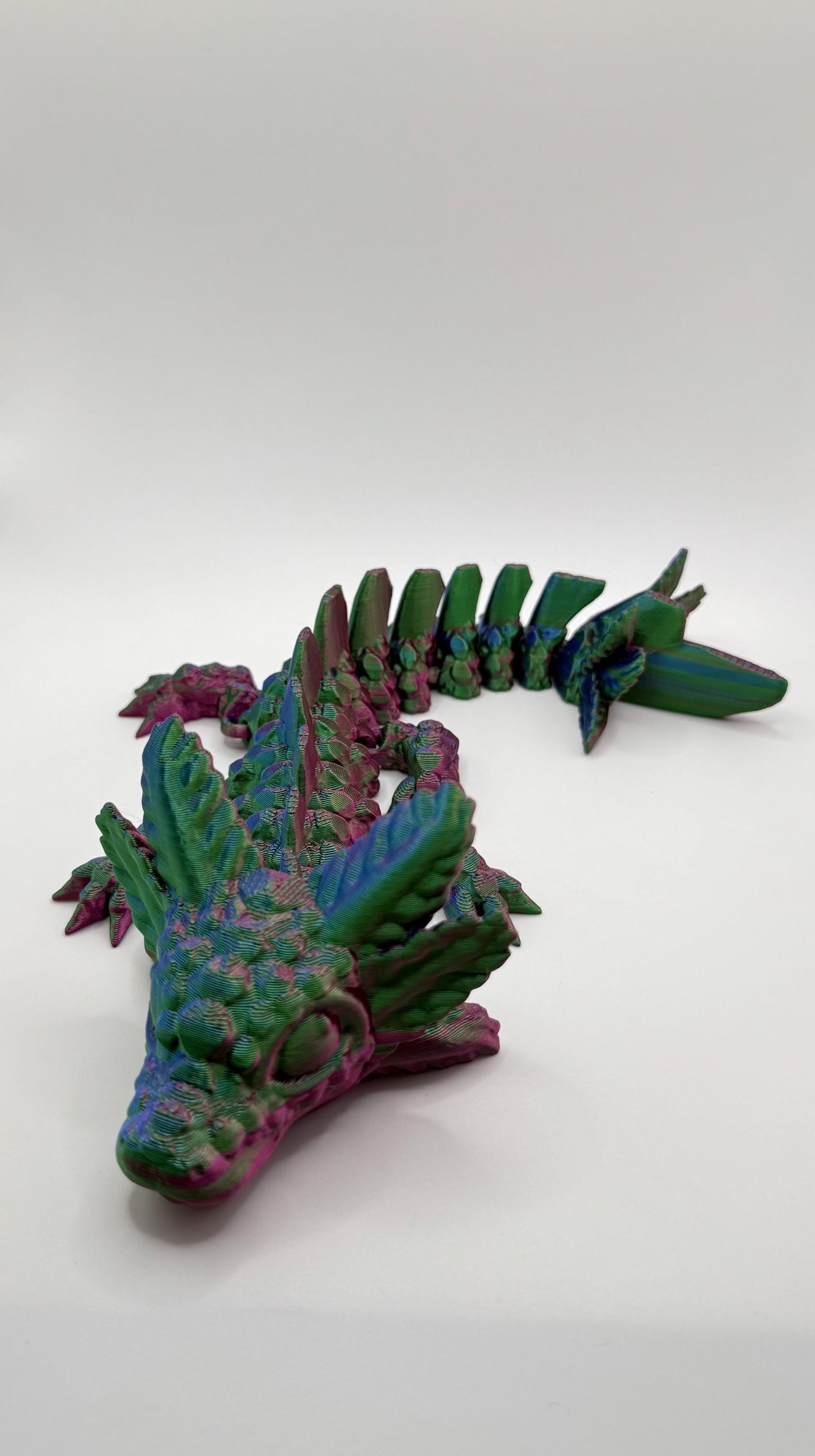 3D Printed Fantasy Axolotl Dragon: Articulated Figurine for Collectors, Kids & Home Decor, Bookshelf Decor, Toddler Room Decor Sensory Toy