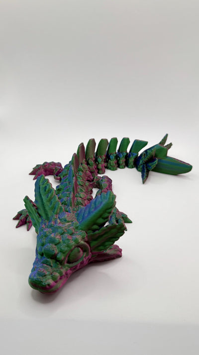 3D Printed Fantasy Axolotl Dragon: Articulated Figurine for Collectors, Kids & Home Decor, Bookshelf Decor, Toddler Room Decor Sensory Toy