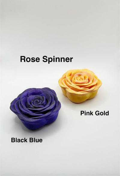 3D Printed Rose and Crystal Spinners Fidget-Transformable Stress Relief Toy, Colorful Gradient, Sensory Toy Birthday Gift Toddler Kids