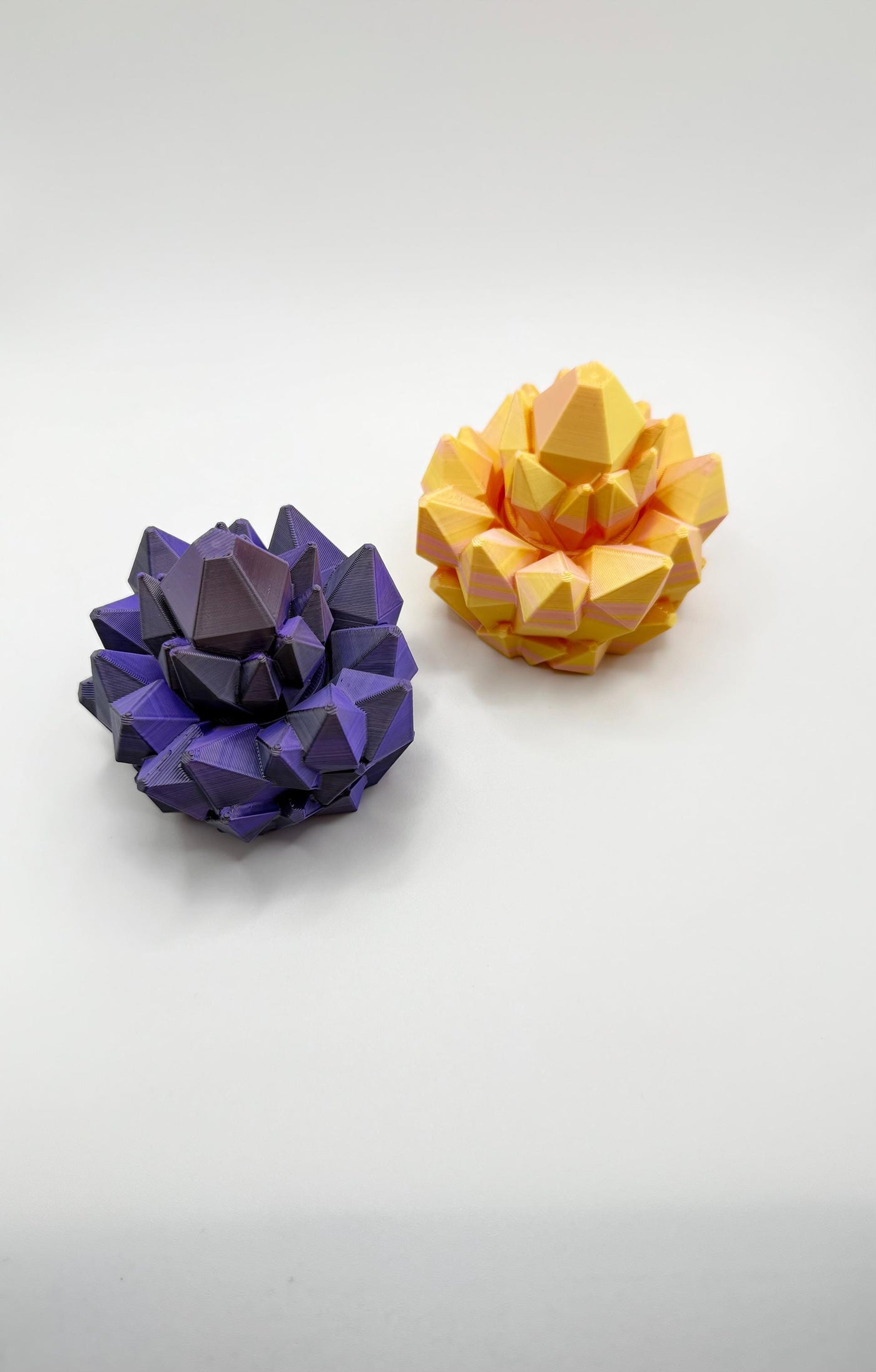 3D Printed Rose and Crystal Spinners Fidget-Transformable Stress Relief Toy, Colorful Gradient, Sensory Toy Birthday Gift Toddler Kids