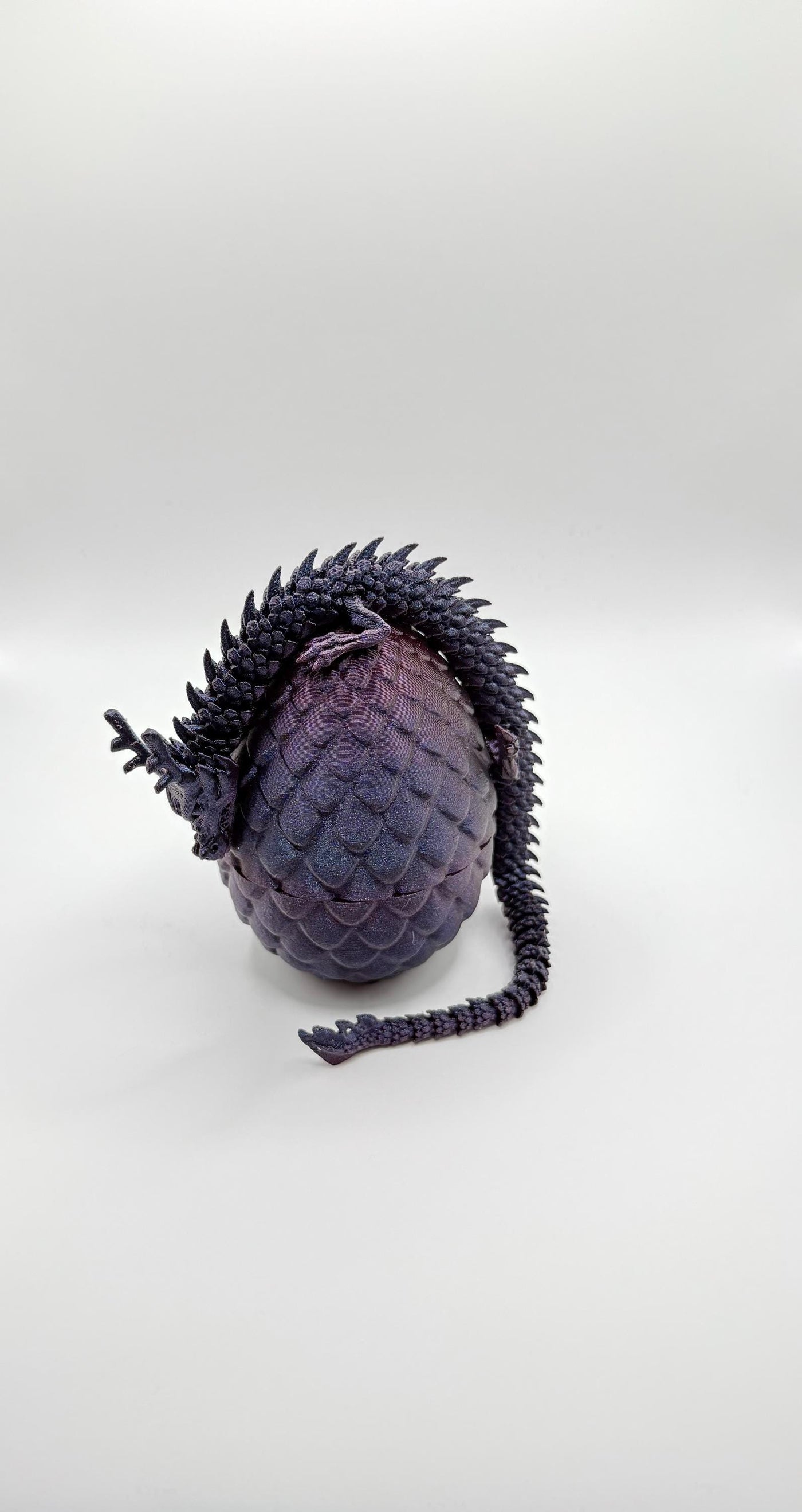 11" 3D Printed Articulated Dragon & Egg Figurine: Fantasy Collectible Desk Decor, Handmade Toy Gift, Bookshelf decor, Toddlers Room Decor