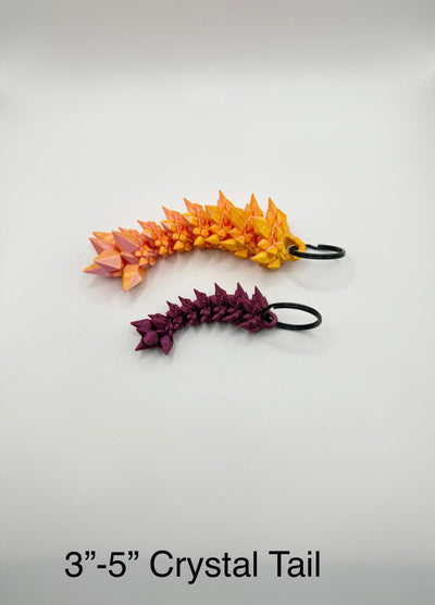 3D Printed Articulated Dragon and Tail Keychain , Unique Gift, Dragon Car Charm, Birthday Gift, Collectible Keyring Accessory, Kids Present