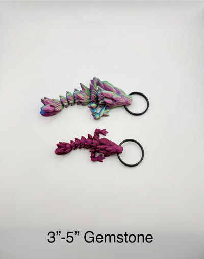3D Printed Articulated Dragon and Tail Keychain , Unique Gift, Dragon Car Charm, Birthday Gift, Collectible Keyring Accessory, Kids Present