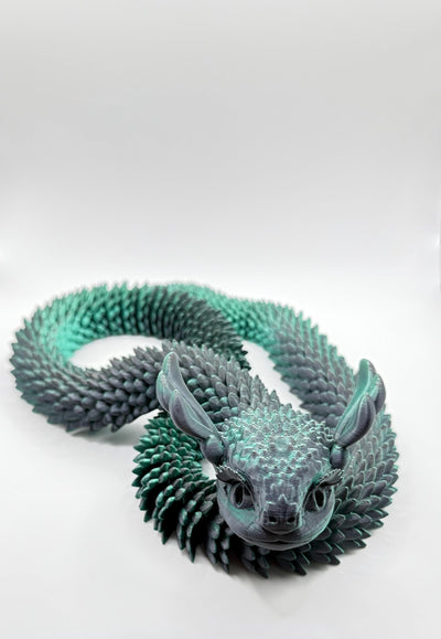 3D Printed Articulated Snake with Egg: Unique Sensory Toy, Bookshelf and Desk Decor, Birthday Gift, Toddlers Room Decor, Easter