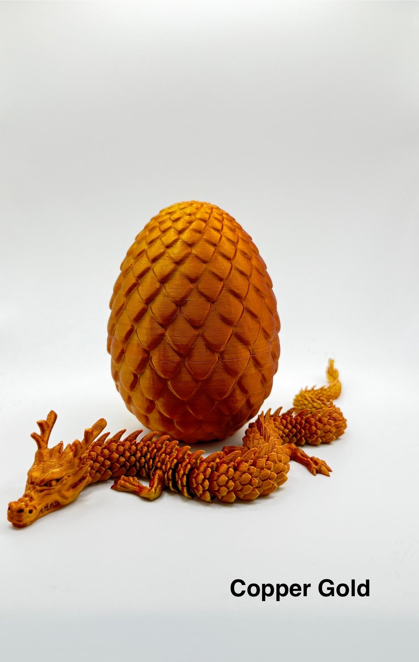 3D Printed Articulated Dragon and Egg: Fantasy Figurine, Collectible & Sensory Toy, Bookshelf and Desk Decor, Toddler Room Decor Easter Gift