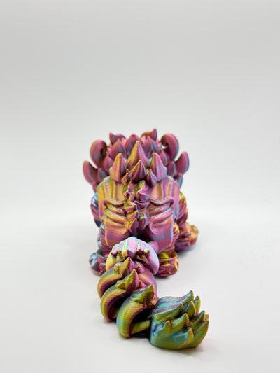 3D Printed Articulated Chinese Kirin Lion: Mythical Beast Fidget Toy & Fantasy Figurine for Collectors, Bookshelf and Desk Decor, Sensory