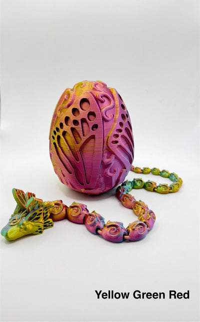 3D Printed Articulated Butterfly Dragon & Egg: Fantasy Collectible, Sensory Toy Gift, Bookshelf and Desk Decor, Toddler Room Decor, Birthday