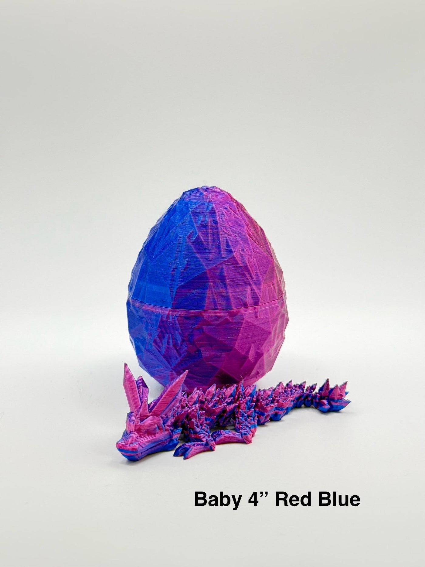 3D Printed Crystal Dragon, Dragon Egg, Toddler Room Decor, Dragon Toy Handmade Children's Toy, Bookshelf Decor, Articulated Dragon Figurine